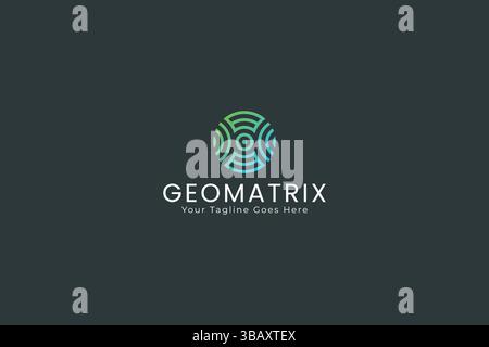 Circle Abstract Power Button Shape Business Technology Digital Modern and Futuristic Logo Stock Vector