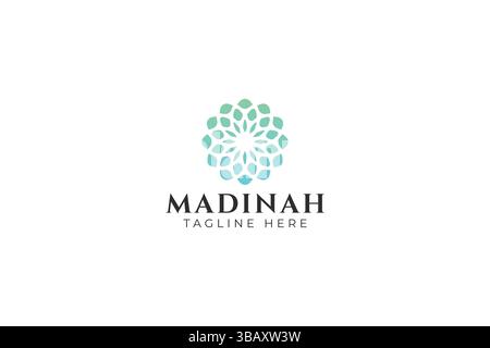 Flower Arabic Muslim Islamic Geometry Logo Mandala Sign Symbol Geometric Ornament Business Template Stock Vector