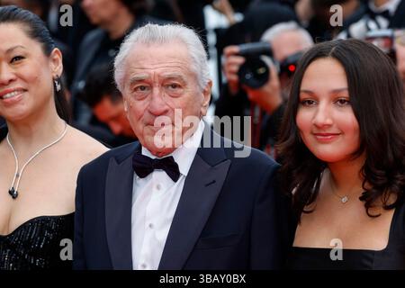 Robert De Niro, Tiffany Chen and Helen Grace De Niro attend the Opening