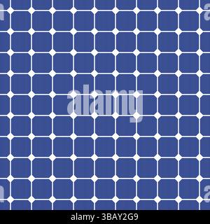 Seamless pattern of blue solar panels converting sunlight into electricity Stock Vector