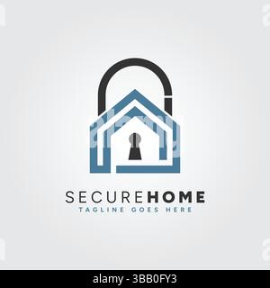 House Security Logo - Secure Home Logo Design Template Stock Vector