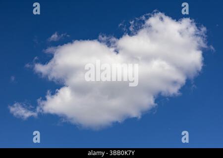 blue sky with single cloud Stock Photo