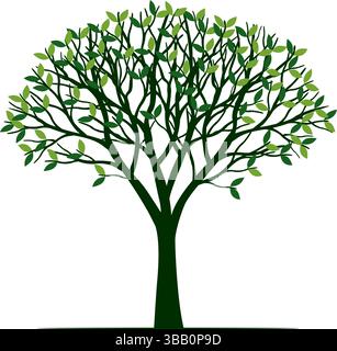 ecological nature of green tree leaves vector Stock Vector Image & Art ...