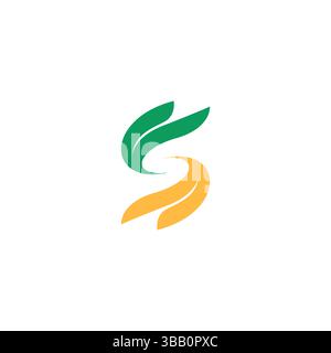 Letter S Connect Logo Design Vector Stock Vector
