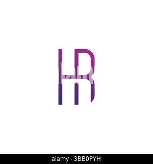 Letter HR Logo Design Simple Vector Stock Vector