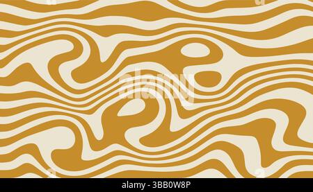 Colorful abstract background featuring horizontal wavy lines. Organic fluid movement in a contemporary flat style, great for wallpapers, posters, or c Stock Vector