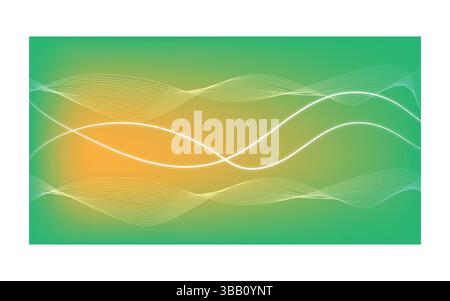 Abstract Wave Design with Gradient Colors Stock Vector