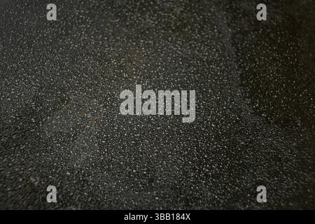Rust stains on cast iron surface, macro Stock Photo