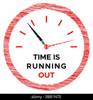 time is running out clock icon deadline reminder concept vector illustration Stock Vector