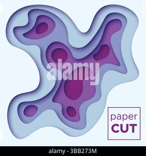 Abstract  Background with Paper Cut shapes. Vector illustration Stock Vector