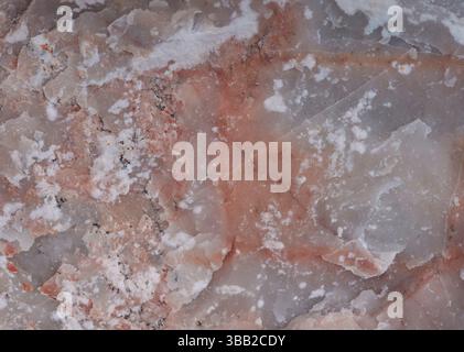 Close-up of raw pink marble surface Stock Photo
