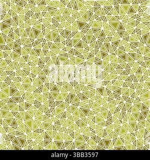 Vector science background. Tiny triangles size. Solid shapes in frames. Mono tone style. Repeatable pattern. Trending vector tiles. Olive Harmony. Stock Vector