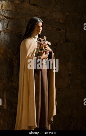 Statue (19th century) of Saint Therese of Lisieux, Carmelite nun and ...