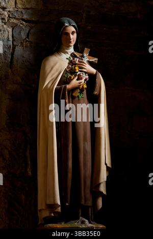 Statue (19th century) of Saint Therese of Lisieux, Carmelite nun and ...