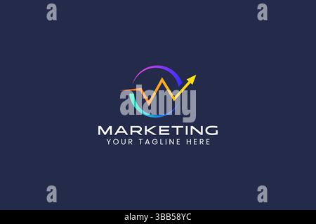 Marketing Investment Business Finance and Economy Global Universal Branding Logo Template Stock Vector