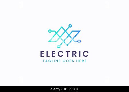 Electrical Board Illustration Abstract Logo Business Electronic Hardware Software Industrial Stock Vector