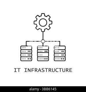 Server Management and Optimization. IT Infrastructure Management System. Stock Vector
