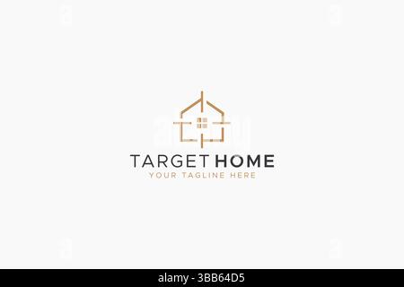Target Home Logo Concept Brand Identity for Real Estate Business Stock Vector