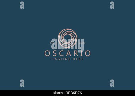Dynamic Twist Circular Letter O Logo. Tornado Natural Phenomenon Climate Linear Style Idea Concept Stock Vector