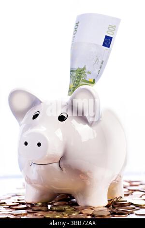Symbolic picture with piggybank for financial savings Stock Photo