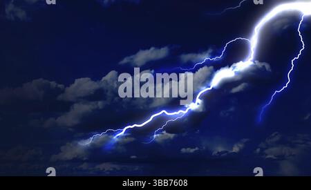 A lightning strike on the cloudy sky Stock Photo - Alamy