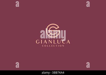 GC Logo from Letter G Letter C Global Company Simply Minimalist Luxury Fashion Boutique Business Brand Elegant Stock Vector