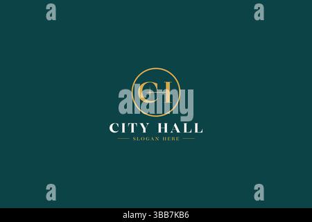 Luxury and Minimalist Letter CH for Professional Business Logo Concept with Vintage Style Stock Vector