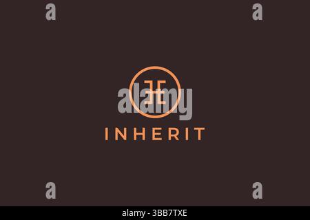 Minimalist Symbol Letter I and Letter H Combination Logo Concept for Professional Business Stock Vector