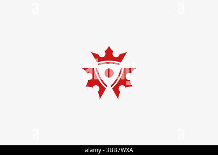 Crown 3 Rotating Unique Concept Logo Business Luxury Vintage and Premium Brand Identity Stock Vector