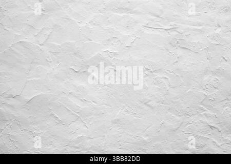 Rendered external house wall background backdrop, painted white. Building technique concept. Stock Photo