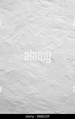 Rendered external house wall background backdrop, painted white. Building technique concept. Stock Photo