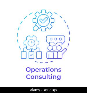 Operations consulting blue gradient concept icon Stock Vector