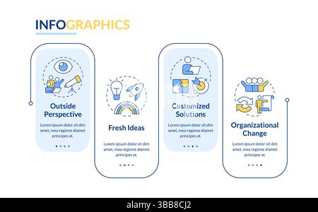 Business consulting value rectangle infographic vector Stock Vector