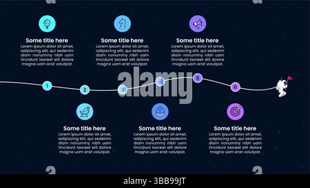 Space exploration timeline infographic layout poster with historical ...