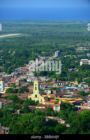 Panoramic view over the city of  Trinidad,one of UNESCOs World Heritage sites since 1988, Sancti Spiritus Province,Cuba Stock Photo