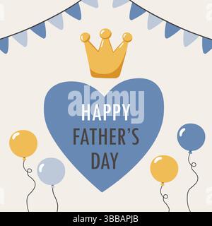 Father day elements collection. Design for posters, banner, greeting cards, stickers. Vector illustration Stock Vector