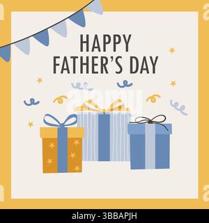 Father day elements collection. Design for posters, banner, greeting cards, stickers. Vector illustration Stock Vector