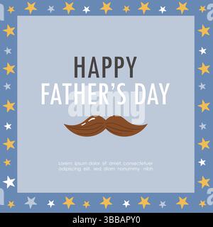 Father day elements collection. Design for posters, banner, greeting cards, stickers. Vector illustration Stock Vector