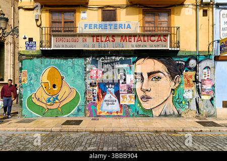 Valencia Spain. Street Art - Date: 22 - 04 - 2025 Stock Photo