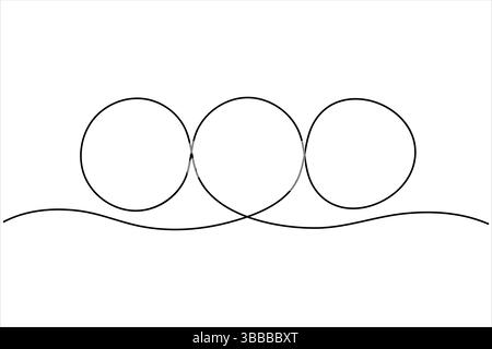 Infinity symbol single continuous line concept of unlimited eternity. Vector one line illustration Stock Vector