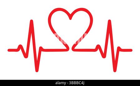 Ecg heart beat line. heart beat sinus rhythm line. Vector illustration ...