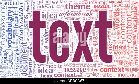 Text word cloud conceptual design isolated on white background. Stock Vector