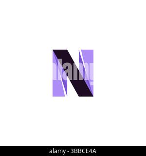 Letter N Modern Logo Design Stock Vector