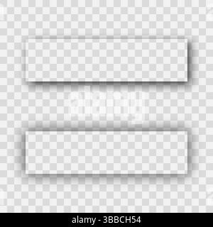 Shadow vector divider paper overlay effect. Shadow effect realistic box ...