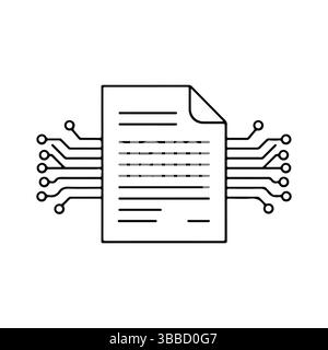 Smart Document. Digital Legal Document. Digital Documentation. Stock Vector