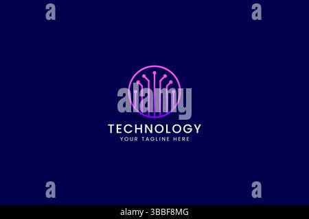 Electricity Connection Network Technology Business Sign Symbol Logo. Stock Vector