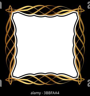 Art Deco or Art Nouveau Style Elegant Frame Design Stock Vector