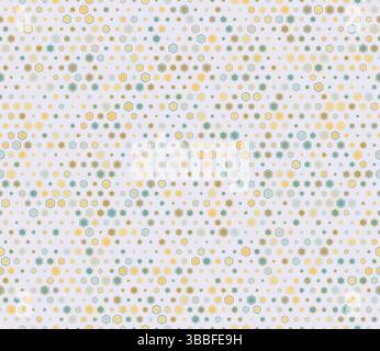 Abstract pattern of hexagon shapes. Multicolored geometric elements of varied sizes. Stock Vector