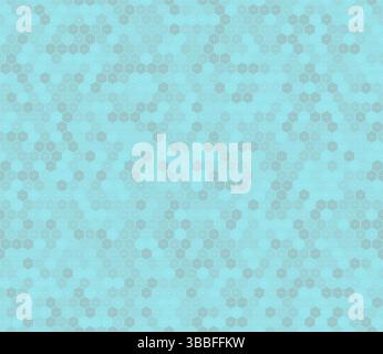 Minimal geometric background. Simple stacked hexagons. Cyan color tones. Regular hexagon shapes. Seamless pattern. Tileable vector illustration. Stock Vector
