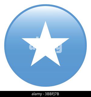 Flag of Somalia. Somalia circle flag 3d logo icon computer vector illustration design. Stock Vector